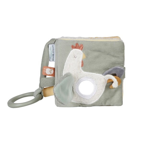 Miękka książeczka sensoryczna z lusterkiem Farma - Little Dutch