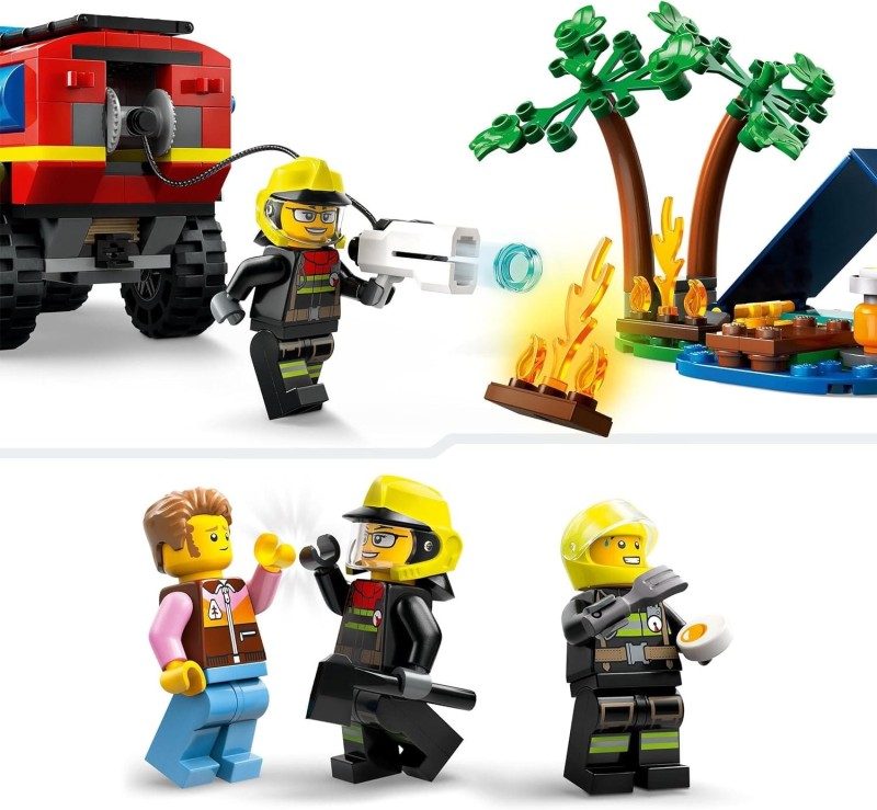 Terenowy wóz strażacki z łodzią ratunkową Lego 60412