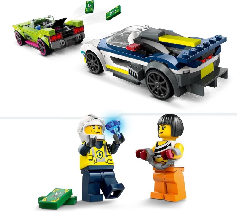 Lego CITY Pościg radiowozu za muscle carem 60415