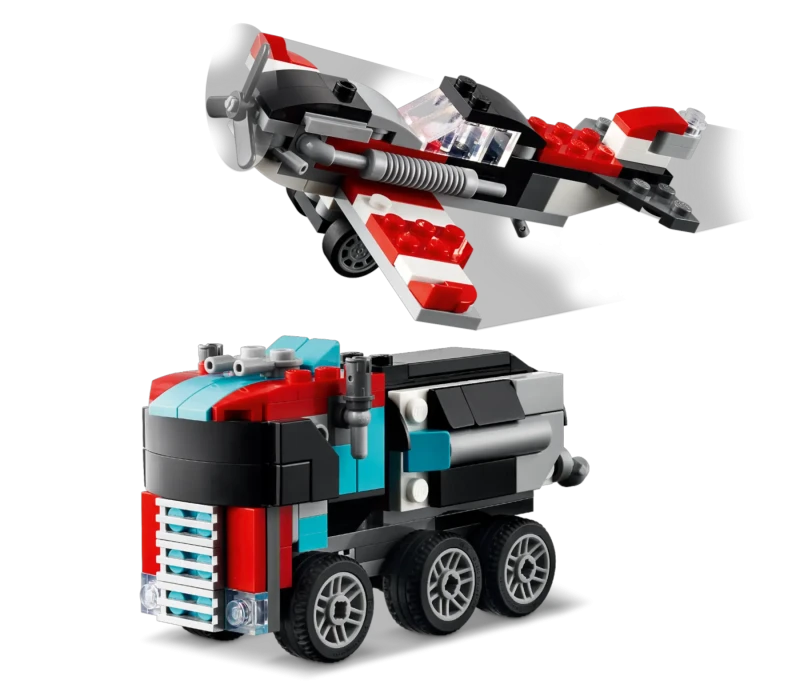 Lego Ciężarówka z platformą i helikopterem 31146