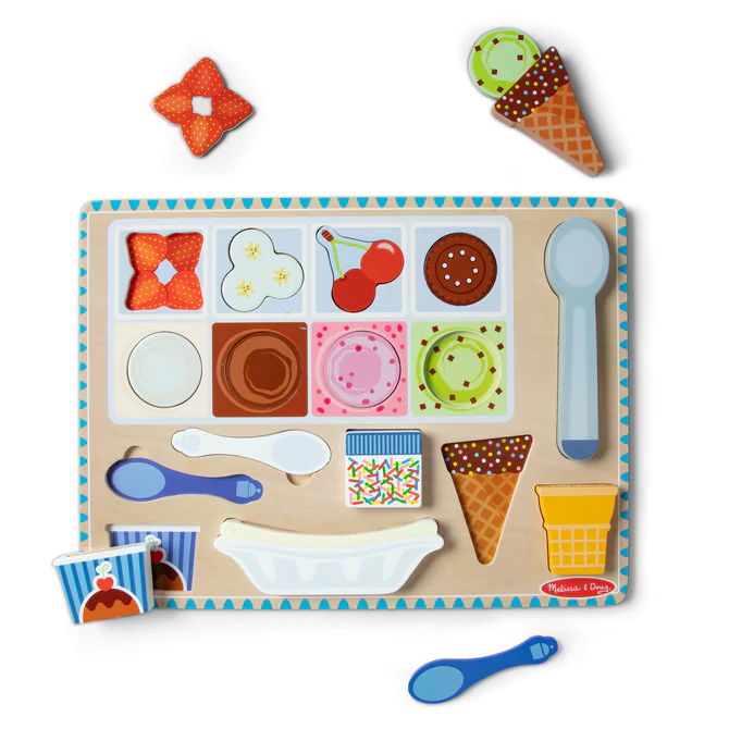 Lodziarnia drewniane magnetyczne puzzle Melissa & Doug