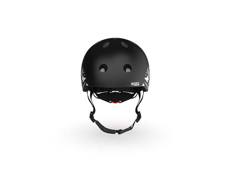 Kask ochronny z lampką LED na hulajnogę i rower dzieci 1-5 lat Czarny Zebra - Scoot & Ride