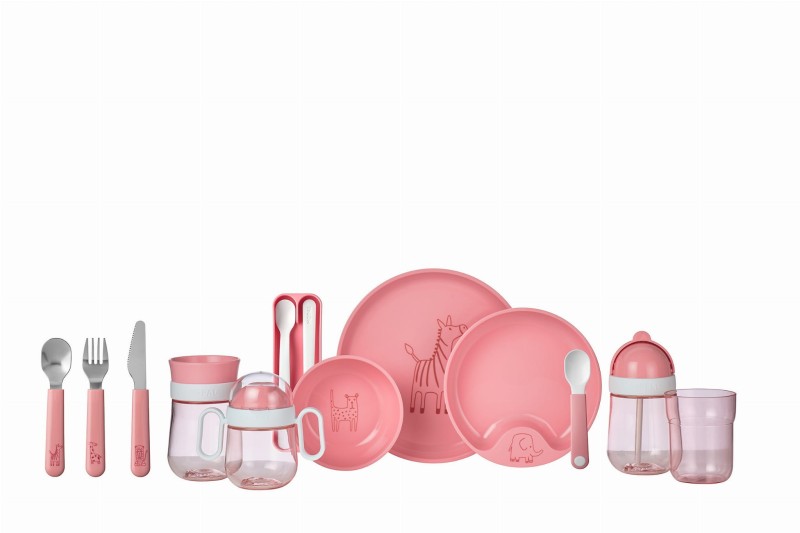 Łyżeczki dla dzieci 2 szt. różowe Motylki - Mepal