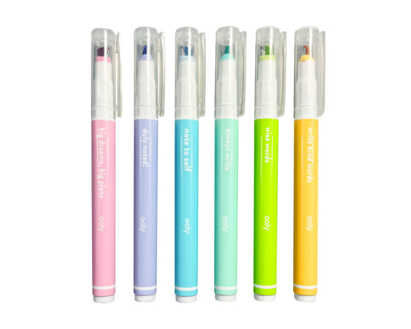 Cienkopisy z zakreślaczami 2w1 Noted 6 szt. Ooly