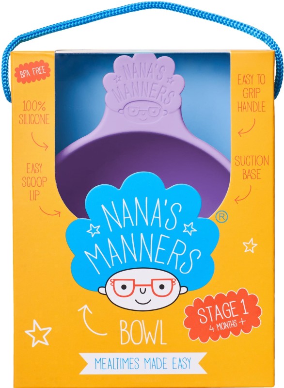 Miseczka z przyssawką Silikonowa fioletowa - Nana's Manners