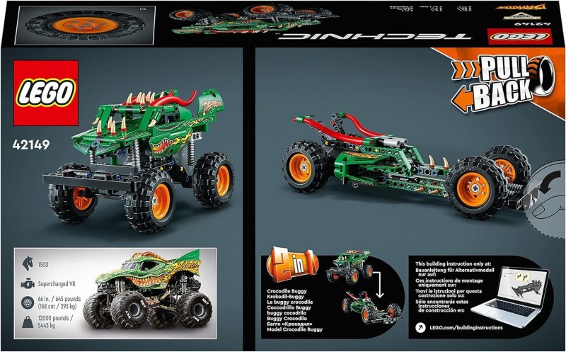 Lego Technic Monster Jam Dragon pull-back 42149