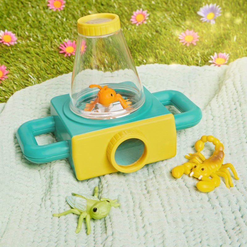 Pojemnik do obserwacji robaczków z lupą, pęsetą, naklejkami b.toys