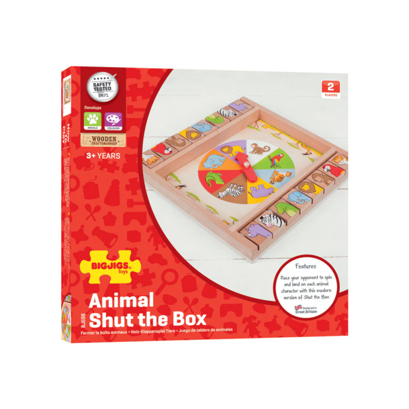 Gra z kołowrotki Zakryj Zwierzaki Bigjigs Toys