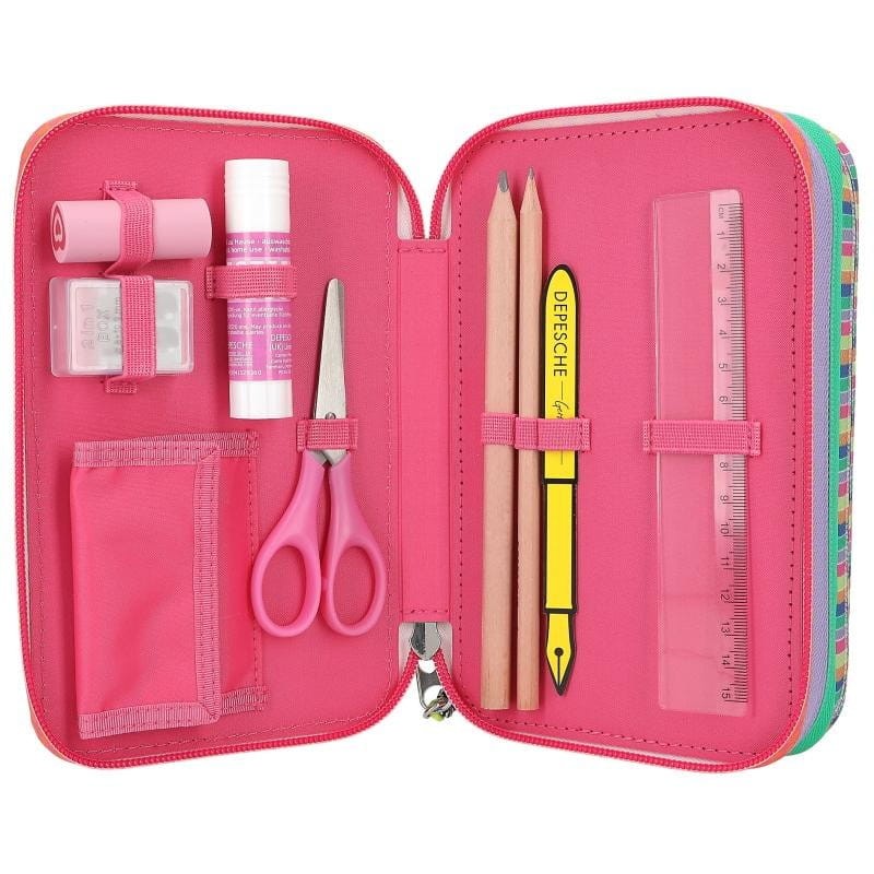 Potrójny piórnik z wyposażeniem Modelki JOY TOPModel