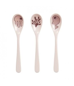 Komplet 3 Łyżeczki dla dzieci Sea Róż - Done by Deer
