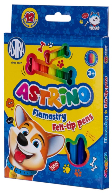 Flamastry Astrino 12 kolorów pisaki Astra