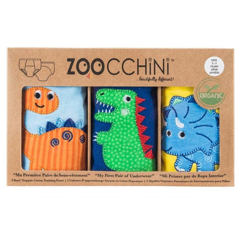 Majtki Treningowe 2-3 lata Dino 3 szt. - Zoocchini