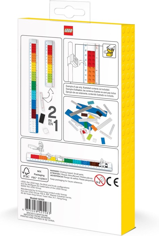 Lego linijka 15-30 cm z minifigurką i klockami 28 elem.