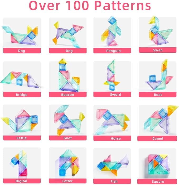 Tangram magnetyczny 3D z klepsydrą łamigłówka mideer