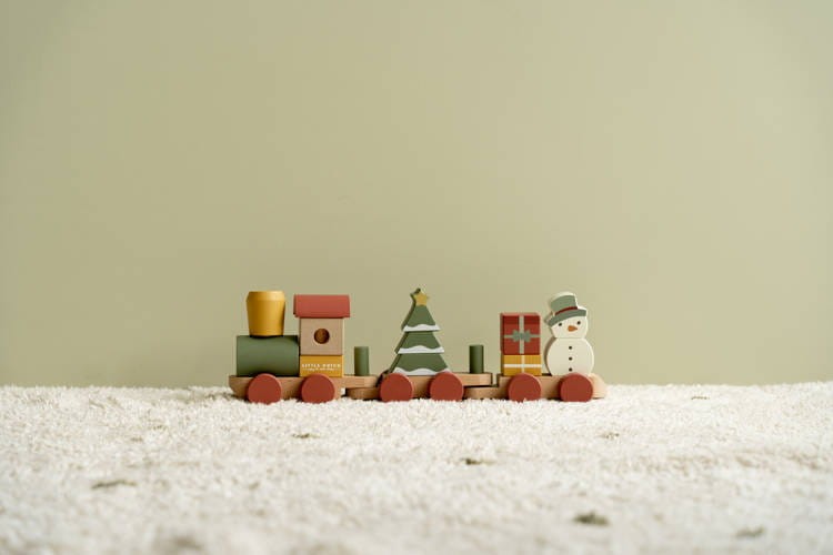 Świąteczny pociąg z klockami X-mas Little Dutch