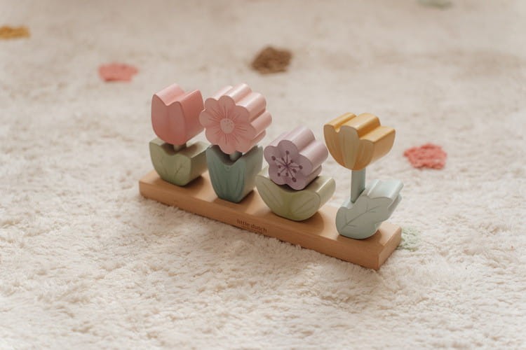 Układanka Kwiaty Fairy Garden Stacking Puzzle Little Dutch