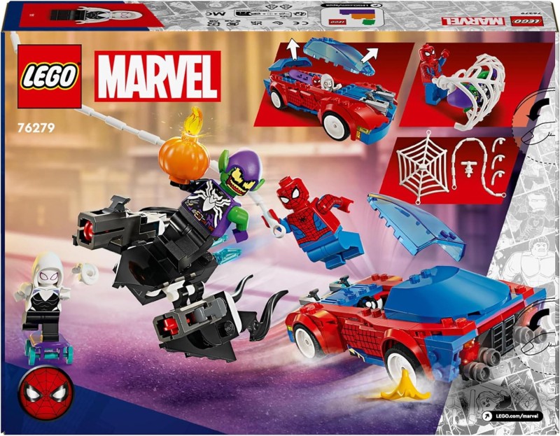 Wyścigówka Spider-Mana i Zielony Goblin Lego Marvel 76279