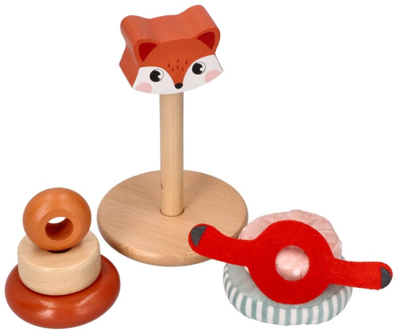 Układanka Lisek piramida z krążkami Adam Toys
