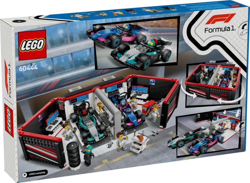 Lego F1 Garaż i bolidy Mercedes-AMG i Alpine 60444