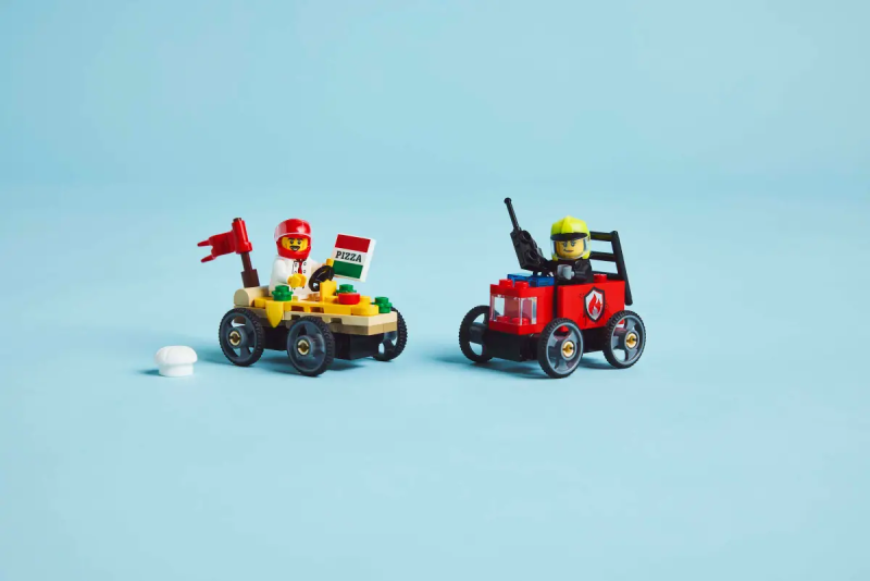 Lego 60458 Zestaw wyścigówek: pizza kontra wóz strażacki