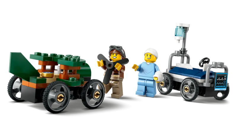 Lego 60459 Zestaw wyścigówek: samolot kontra łóżko szpitalne