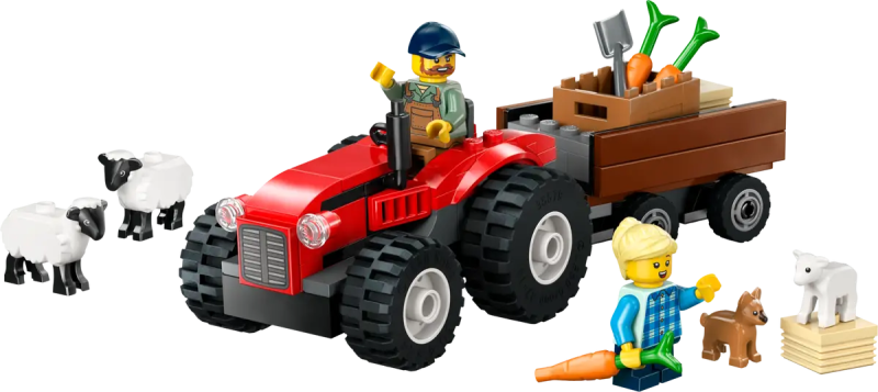 Lego 60461 Czerwony traktor z przyczepą i owcą