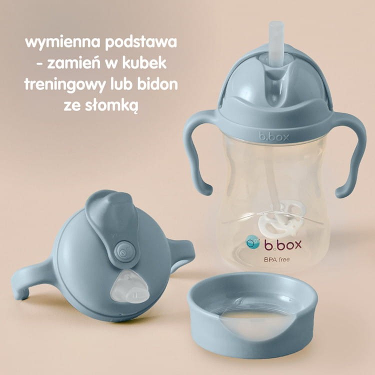 b.box kubek z miękkim ustnikiem i uchwytami różowy