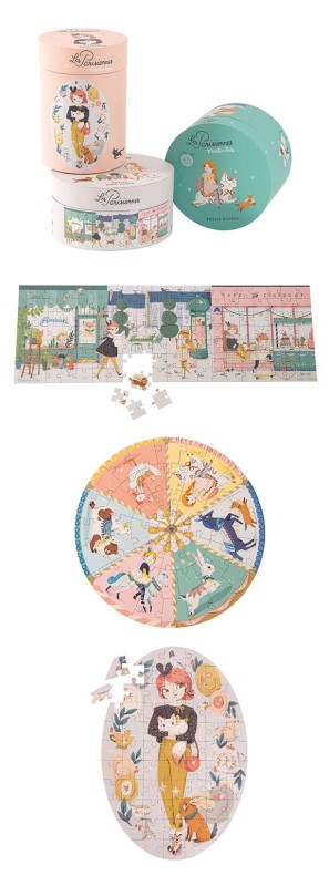 Puzzle 140 el. Les Parisiennes Ulica - Moulin Roty