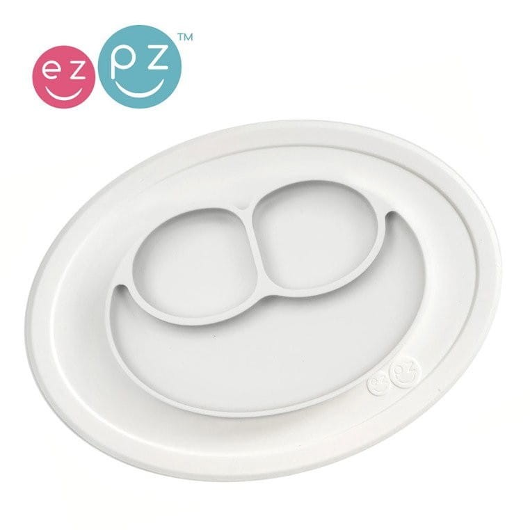 Silikonowy Talerzyk 2w1 Biały Mini Mat - ezpz