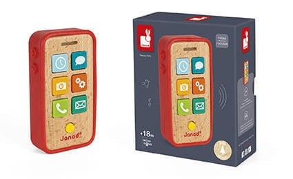 Telefon Drewniany z Dźwiękami - JANOD