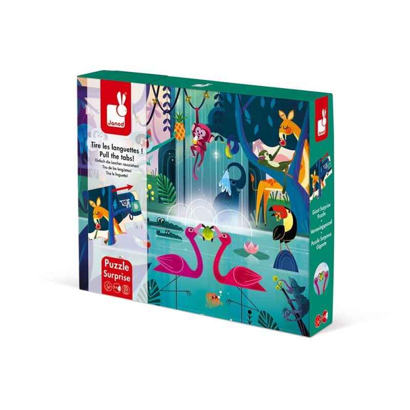 Puzzle z Okienkami 20 el. Uczta w Dżungli - Janod