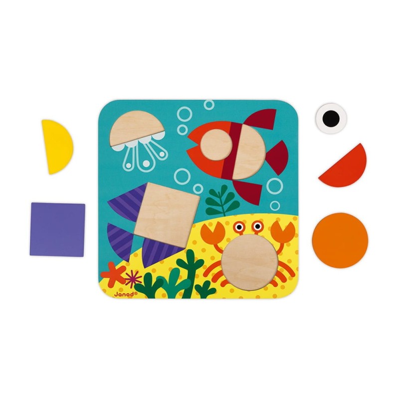 Układanka Drewniana Poznaję Kształty Figury - Janod
