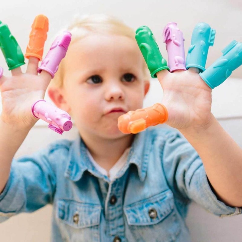 Szczoteczka Silikonowa na Palec Wieloryb - The Brushies