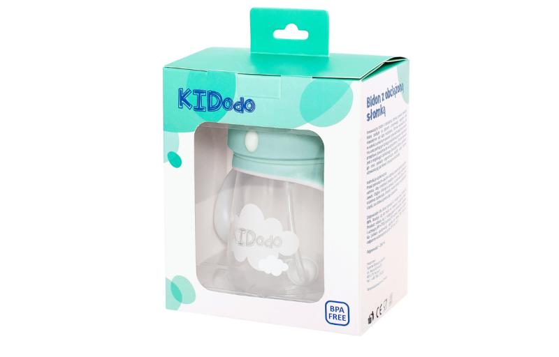 Bidon z Obciążoną Słomką Miętowy 260 ml - Kidodo