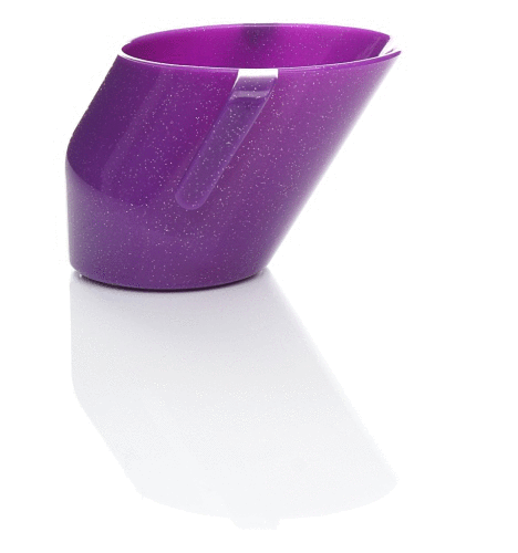 Krzywy kubek 200ml Fioletowy z Brokatem - Doidy Cup