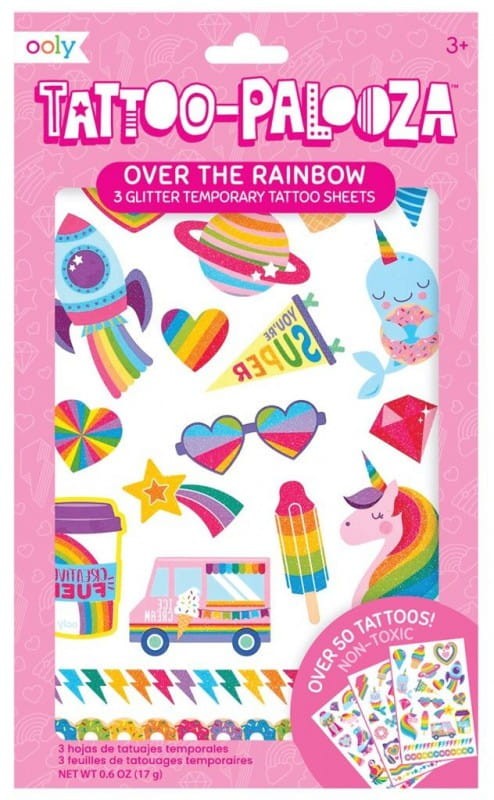 Zmywalne Tatuaże Dziecięce Tęczowe - Ooly