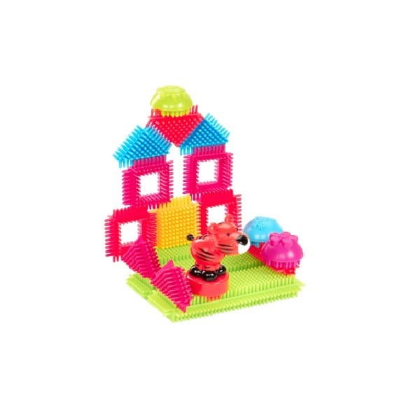 Klocki Jeżyki w Tubie Dżungla 54el. - Bristle Blocks