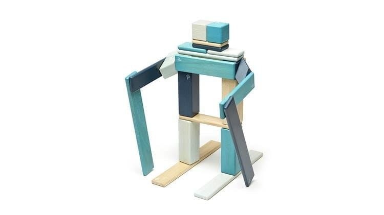 Drewniane Klocki Magnetyczne Classics Blues 24 szt - Tegu