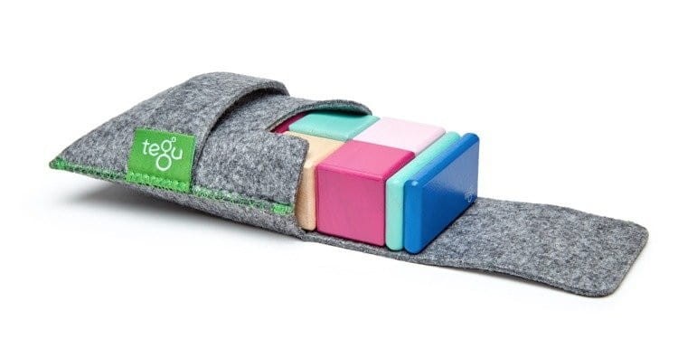 Drewniane klocki magnetyczne Pocket Pouch Original Blossom - Tegu