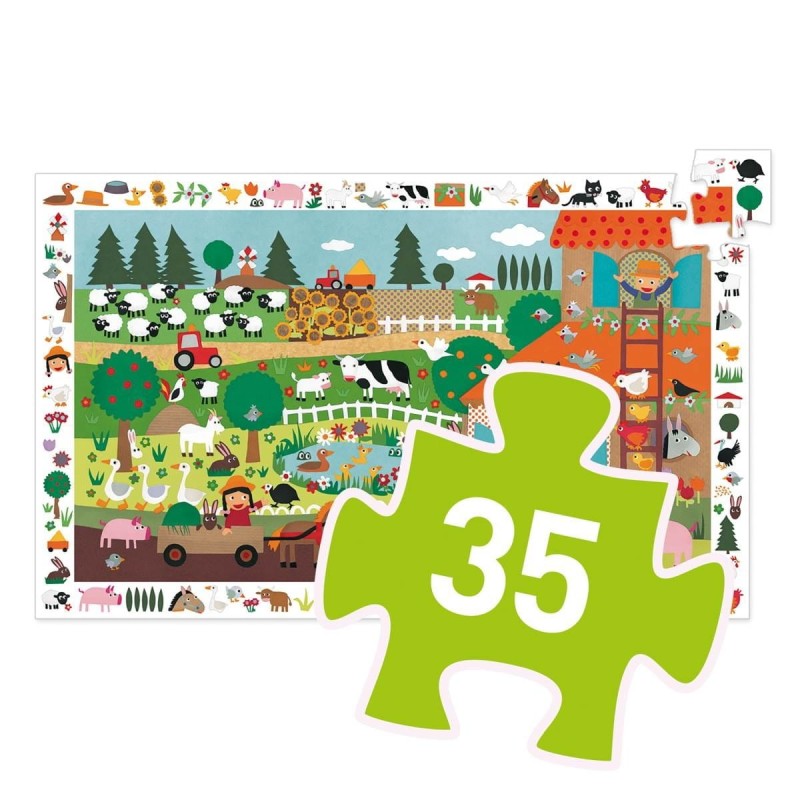 Puzzle obserwacyjne Farma 35 el. - Djeco