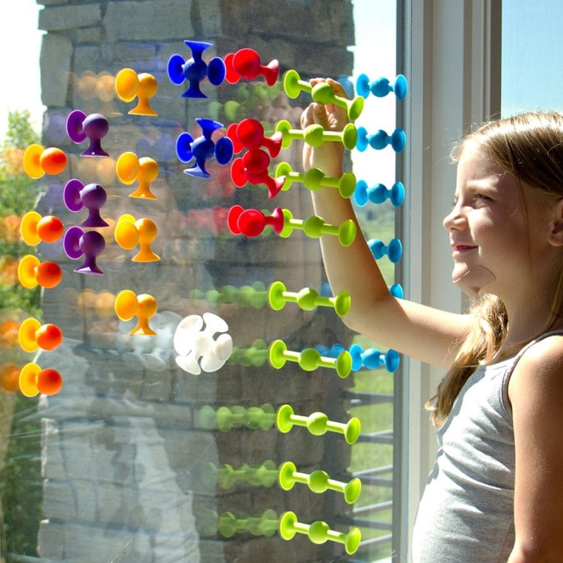 Klocki Silikonowe Przyssawki Squigz Zestaw Startowy - Fat Brain Toys