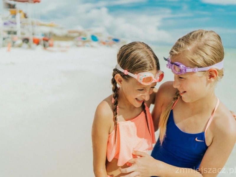 Okularki do pływania Różowe Rzęsy - Bling2O