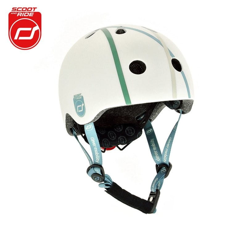 Ultralekki Kask Ochronny z Lampką LED na Hulajnogę i Rower  dzieci 1-5 lat Crossline - Scoot & Ride