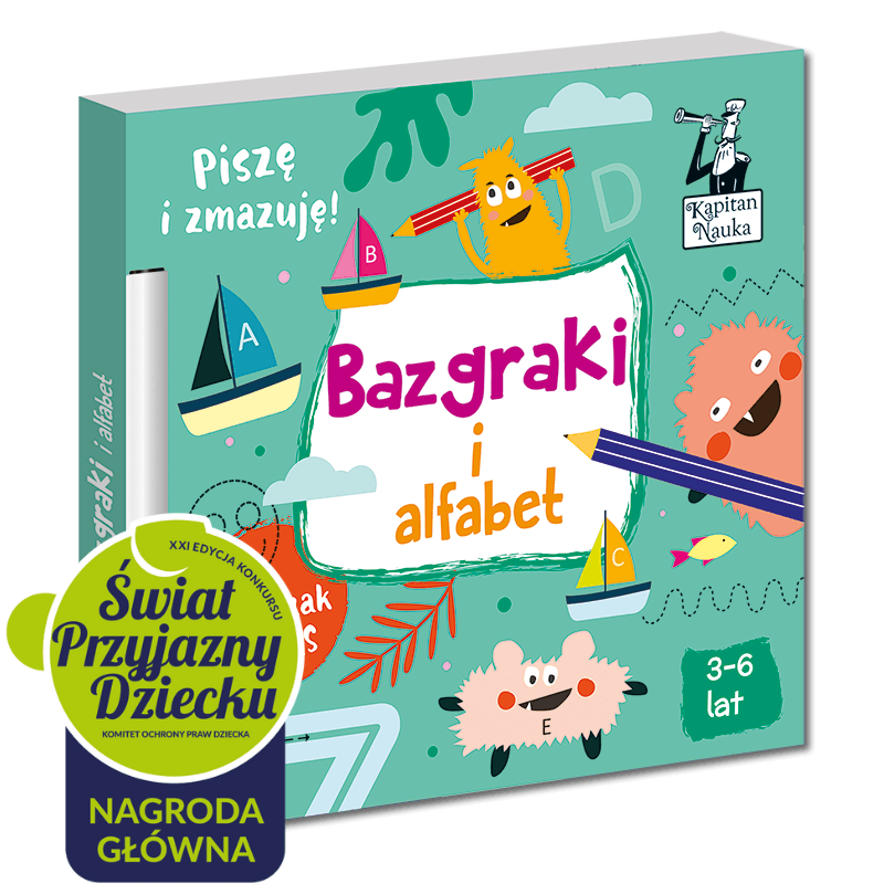 Bazgraki i alfabet. Zeszyt kreatywny. Kapitan Nauka