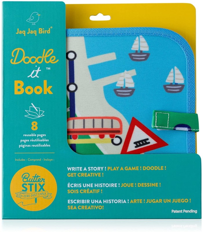 Zmazywalna książeczka z kredą Doodle It Book Trains - Jaq Jaq Bird