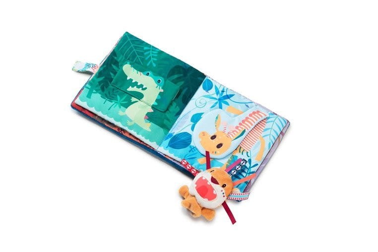 Miękka Książeczka Sensoryczna z Pacynką Lew Jack - Lilliputiens