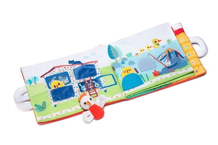 Książeczka Sensoryczna miękka Kurka i pisklaki - Lilliputiens