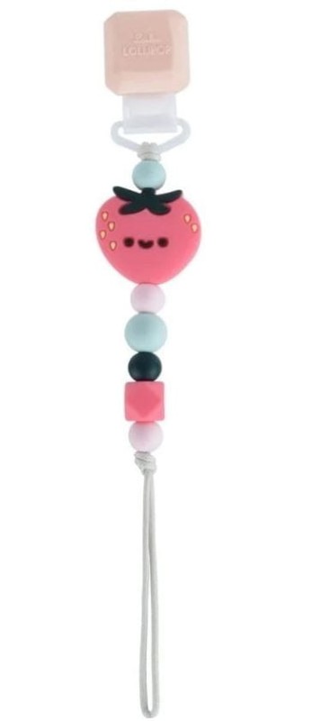 Zawieszka do smoczka Darling Truskawka - loulou LOLLIPOP