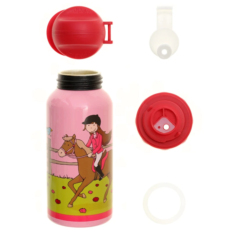 Bidon dziecięcy aluminiowy Na koniu 400ml - sigikid