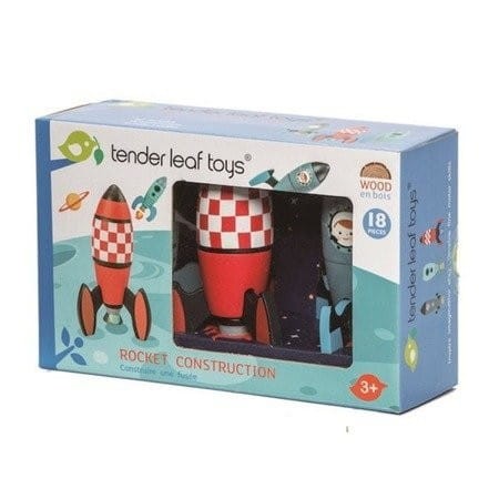 Drewniane rakiety kosmiczne, zabawka konstrukcyjna - Tender Leaf Toys